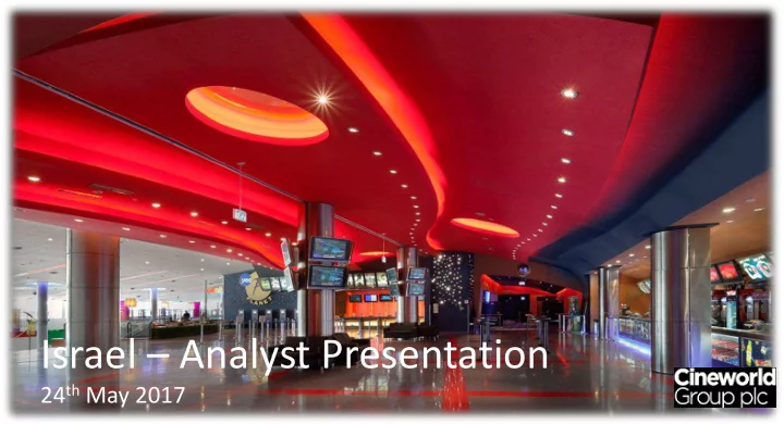 israel analyst presentation