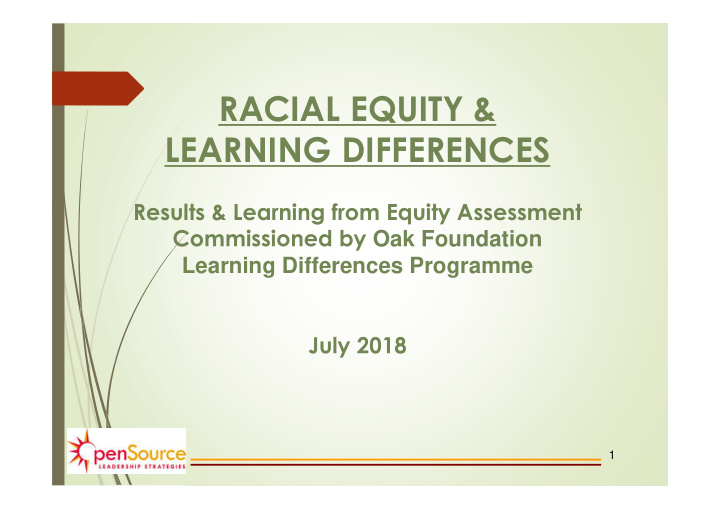 racial equity learning differences