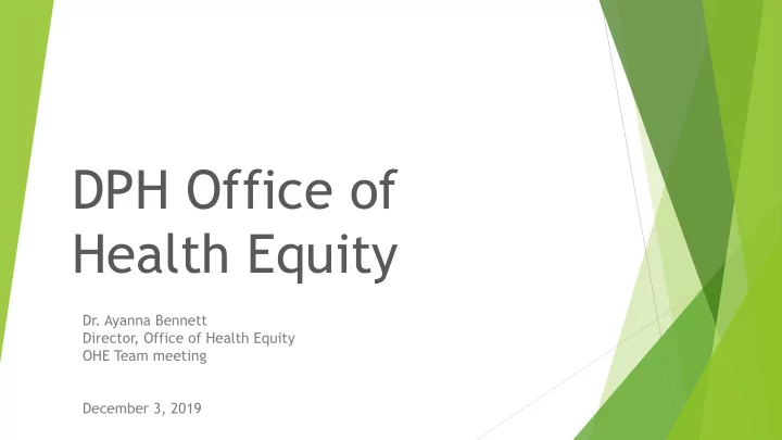 dph office of