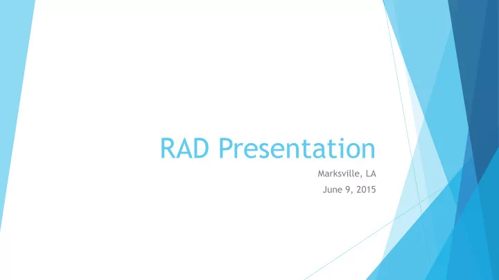 rad presentation