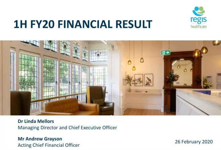 1h fy20 financial result