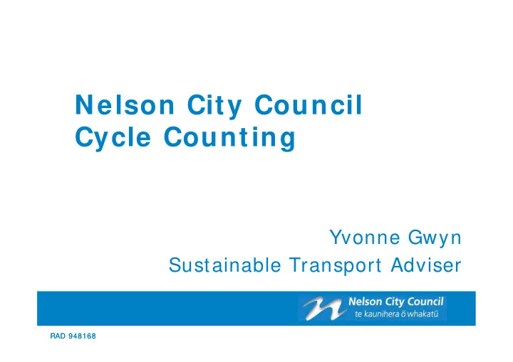 nelson city council cycle counting