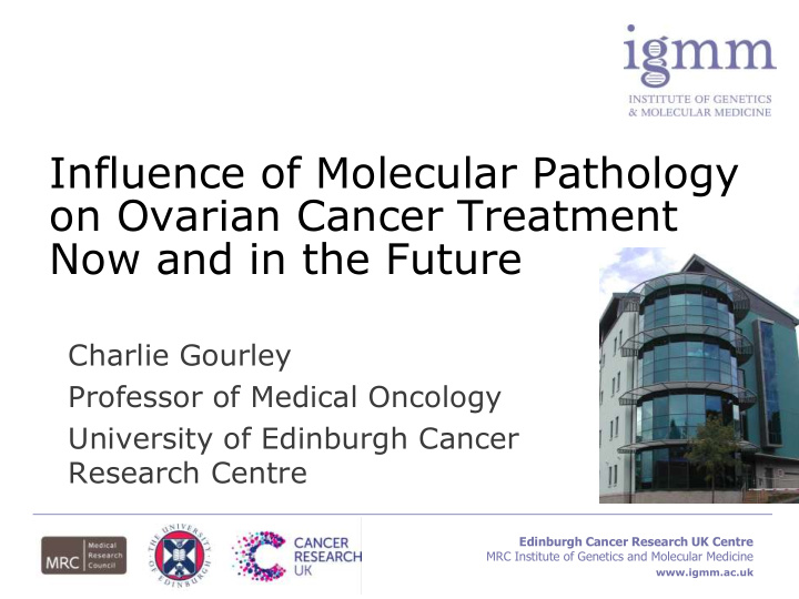 influence of molecular pathology on ovarian cancer