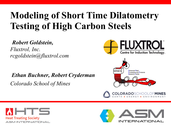 modeling of short time dilatometry testing of high carbon