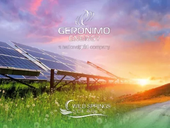 www.geronimoenergy.com  1  c@J  Wild Springs Solar GERONIMO &quot;  ENERGY a nat io nal grid