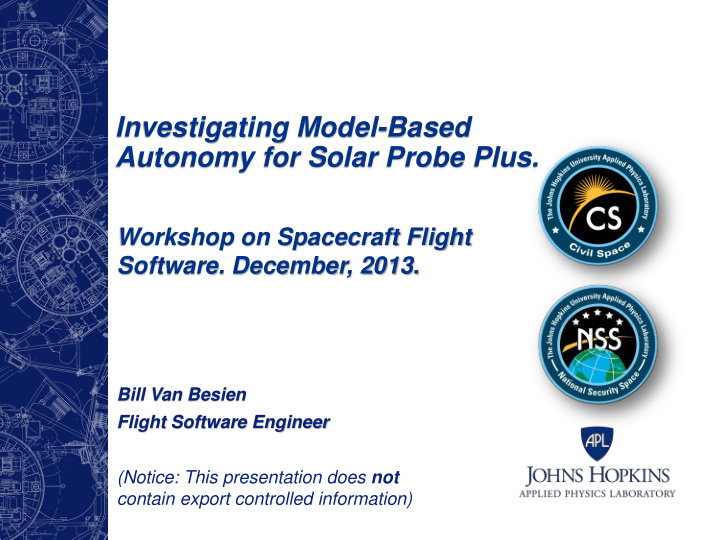 investigating model based autonomy for solar probe plus