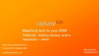 Questions  Submit questions throughout your presentation from your device. Go to: glsr.live/ABM