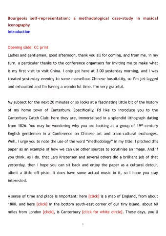 Bourgeois self-representation: a methodological case-study in musical iconography  Introduction