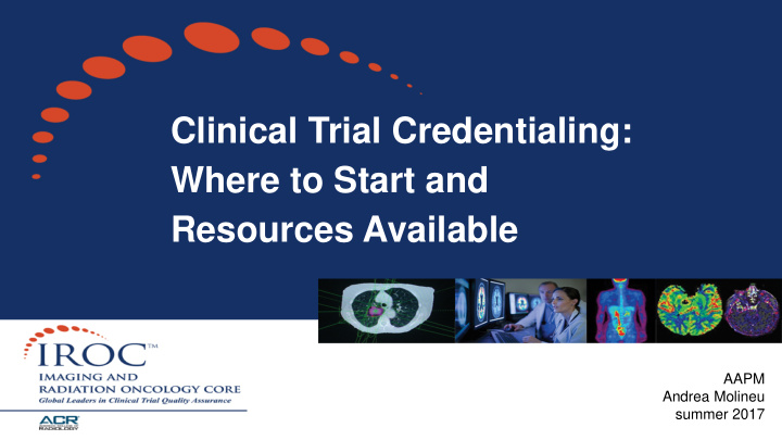 clinical trial credentialing