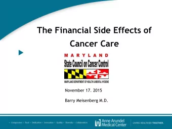 Cancer Care  u  November 17. 2015  Barry Meisenberg M.D.  Trending Topic  NY Times, NBC news,