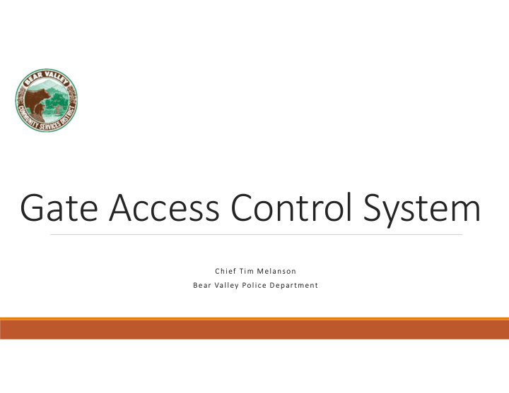 gate access control system