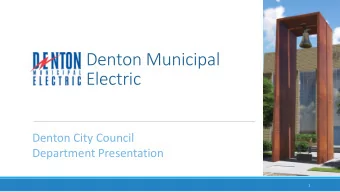 Electric  Denton City Council  Department Presentation  1 DME FTEs By Functional Area  FTEs