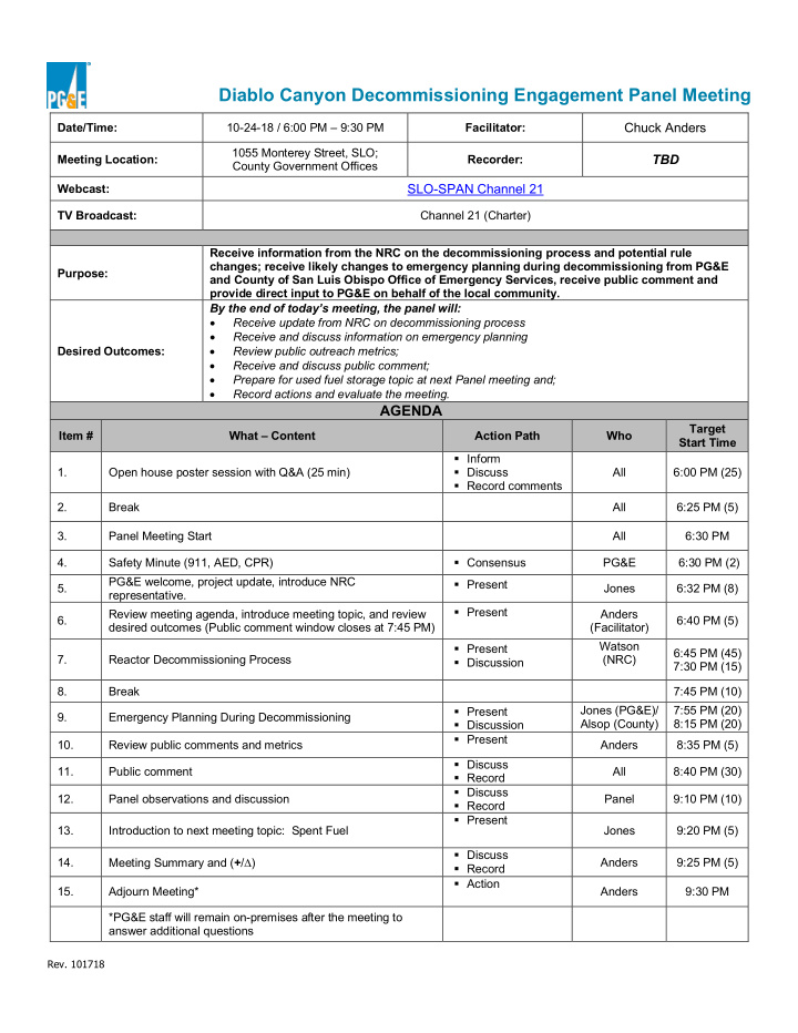 diablo canyon decommissioning engagement panel meeting