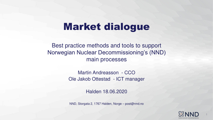 market dialogue