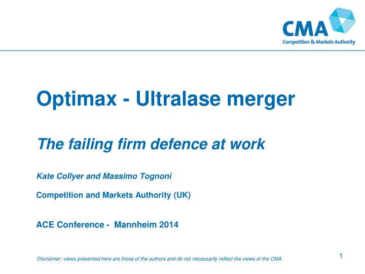 optimax ultralase merger
