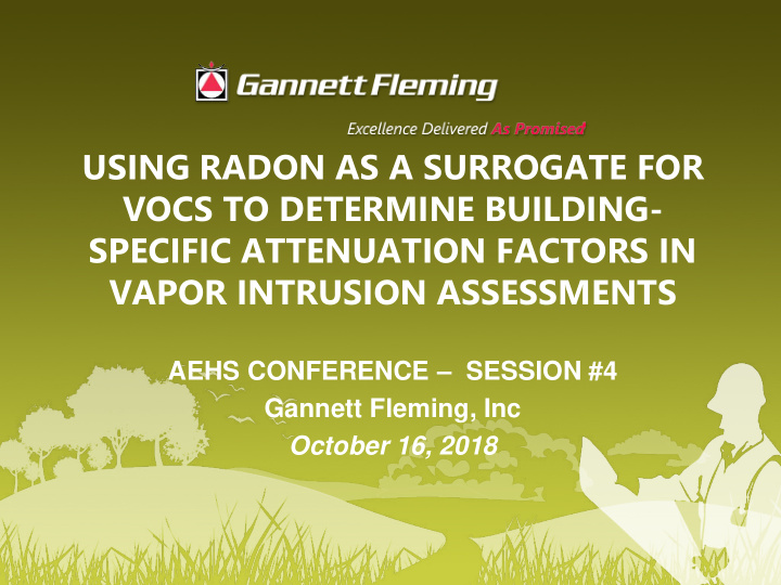 using radon as a surrogate for vocs to determine building