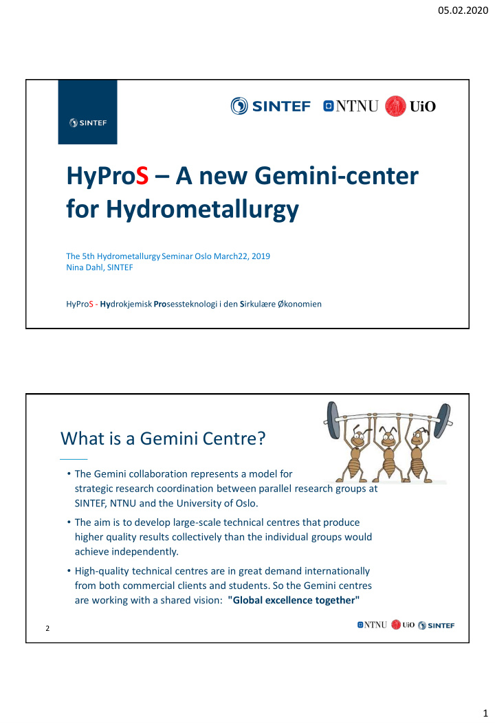 hypros a new gemini center