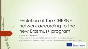 network according to the  new Erasmus+ program  1 I. Gerardy 1 , J. Rdenas 2 1 Haute Ecole