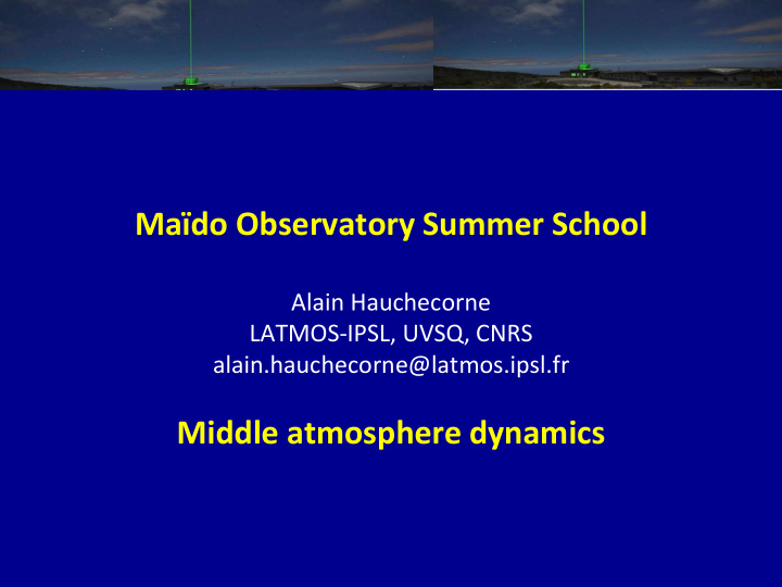 ma do observatory summer school