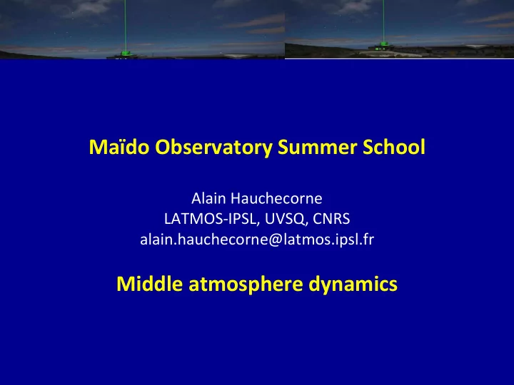 ma do observatory summer school