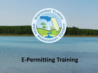 E-Permitting Training  NORTHWEST FLORIDA WATER MANAGEMENT DISTRICT Agenda  Introduction to