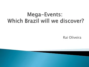 Rai Oliveira  What sort of Brazil will we  see in 2014 and 2016?  The worlds 7th greatest