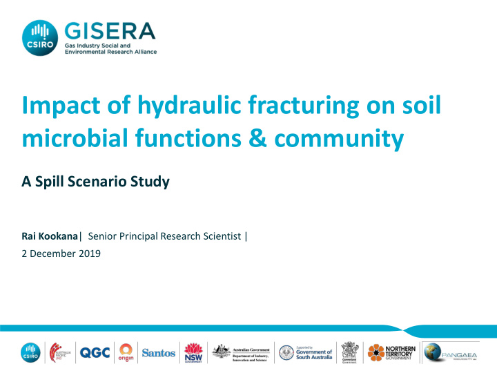 impact of hydraulic fracturing on soil microbial