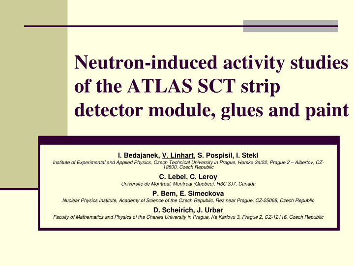 neutron induced activity studies of the atlas sct strip