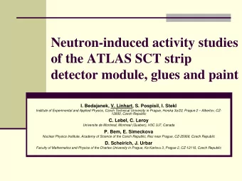 Neutron-induced activity studies  of the ATLAS SCT strip  detector module, glues and paint  I.