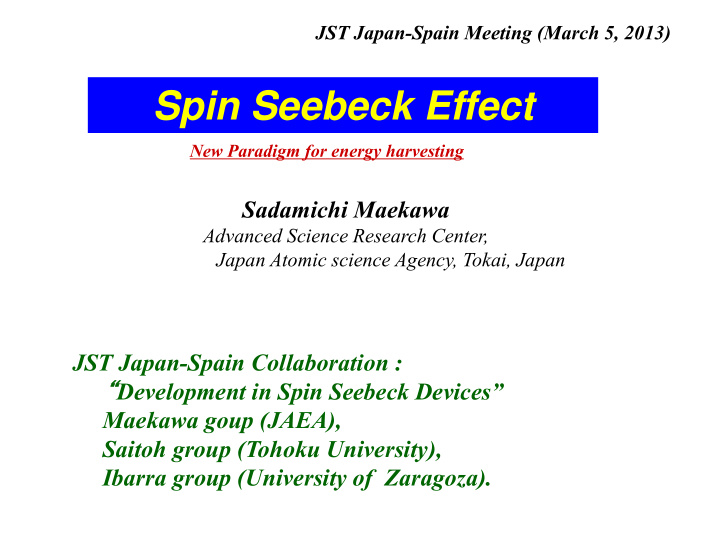 spin seebeck effect