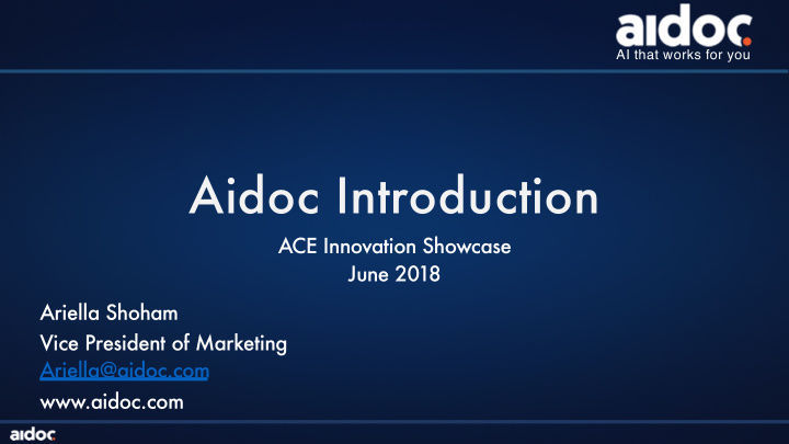 aidoc introduction