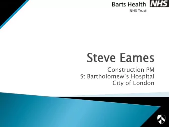 Construction PM  St Bartholomews Hospital  City of London  1.2 billion PFI given the go