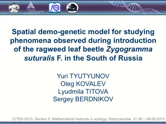 Spatial demo-genetic model for studying  phenomena observed during introduction of the ragweed leaf