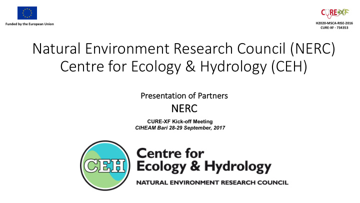 natural environment research council nerc centre for
