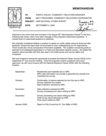 ~  ?r~AAj,.~'.&quot;  MEMORANDUM  TO:  SHERYL WALSH, COMMUNITY RELATIONS MANAGER  MATT PEGOUSKIE,
