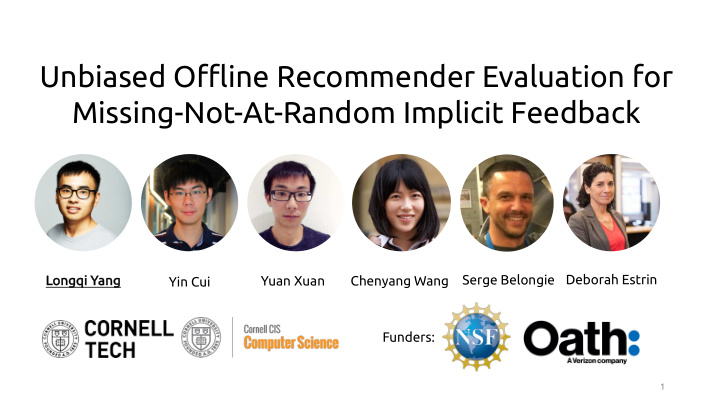 unbiased offline recommender evaluation for missing not