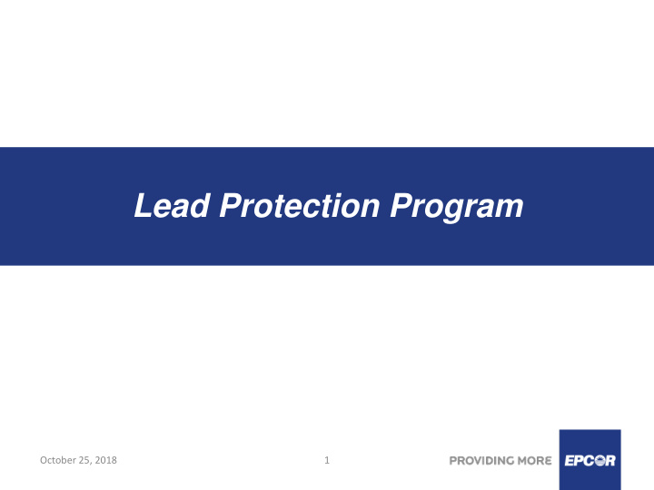 lead protection program