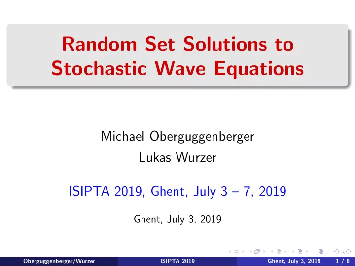 random set solutions to stochastic wave equations