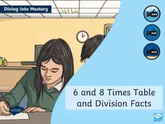6 and 8 Times Table  and Division Facts  Diving into Mastery Guidance for Educators  Diving  Deeper