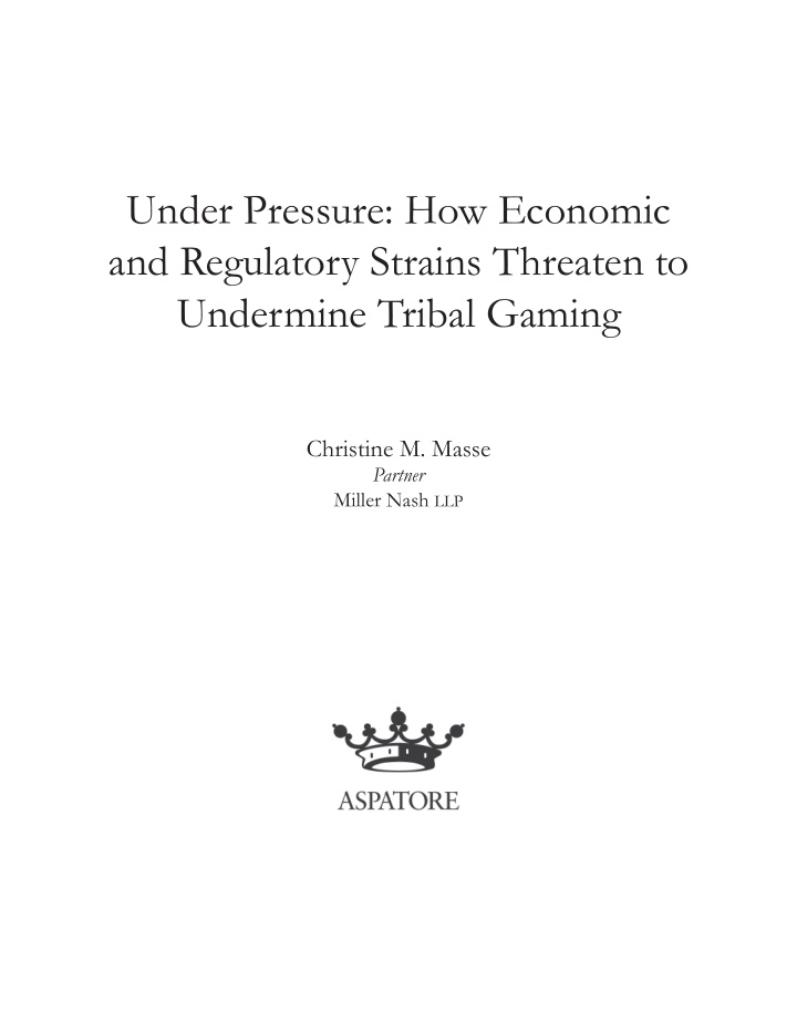 under pressure how economic and regulatory strains