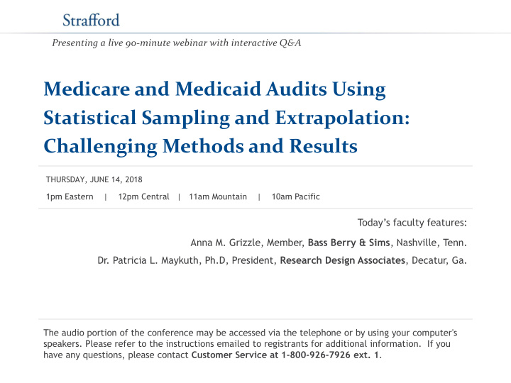 statistical sampling and extrapolation