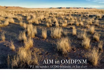 AIM methods  photographs  line-point intercept with veg. heights  canopy gap  soil