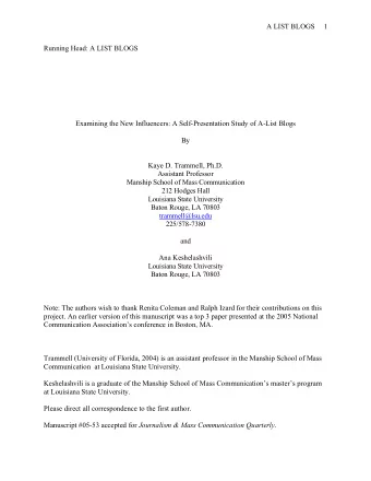 225/578-7380  and  Ana Keshelashvili  Louisiana State University  Baton Rouge, LA 70803  Note: The