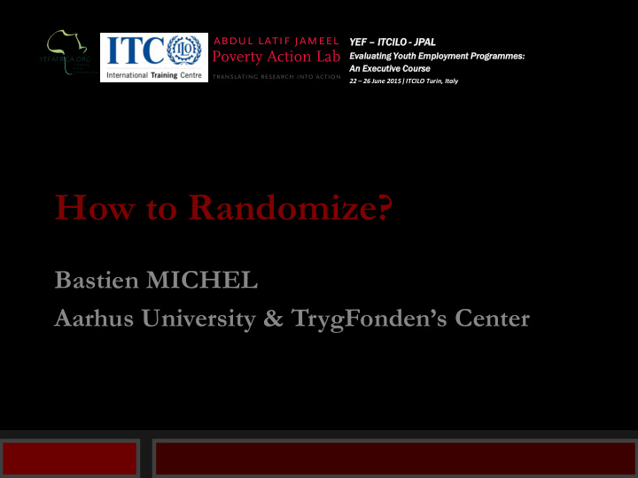 how to randomize