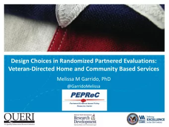 PE  PEPR  PReC  eC  Partnered Evidence-based Policy  Resource Center  VETERANS HEALTH