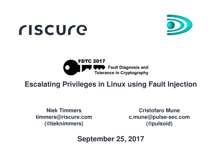 escalating privileges in linux using fault injection