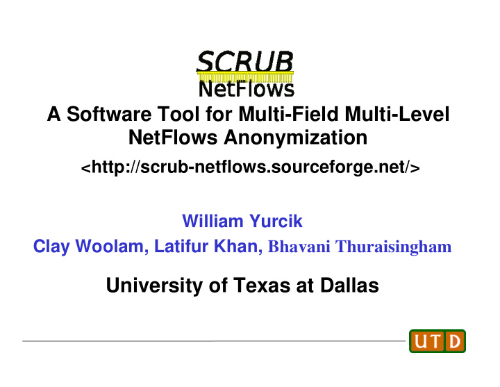 a software tool for multi field multi level netflows