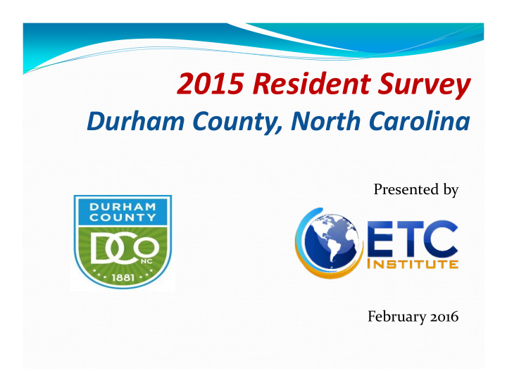 2015 resident survey