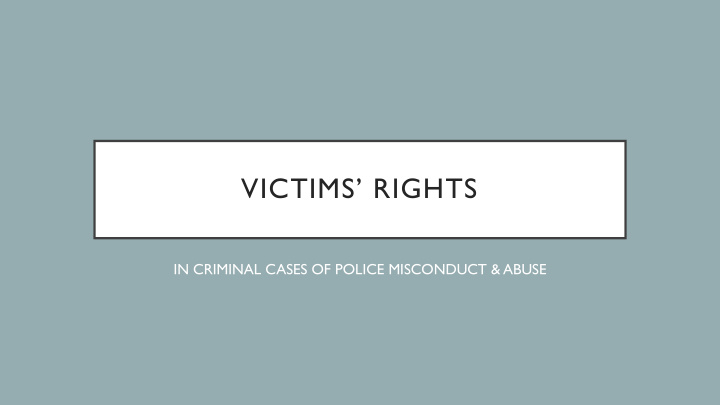 victims rights