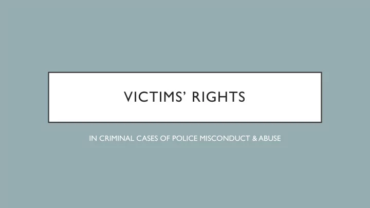 victims rights